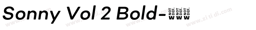 Sonny Vol 2 Bold字体转换
